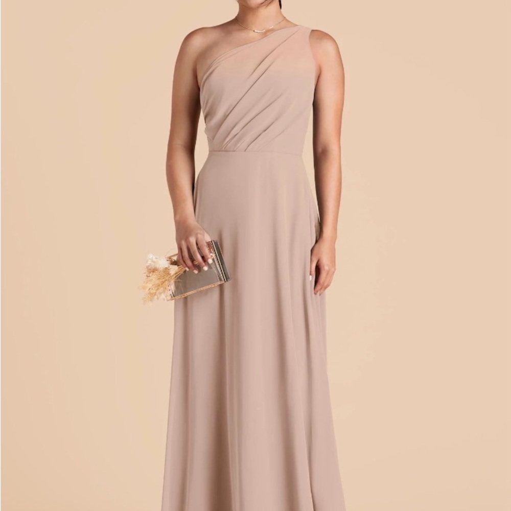 Birdy Grey One-Shoulder Blush Bridesmaid Gown
